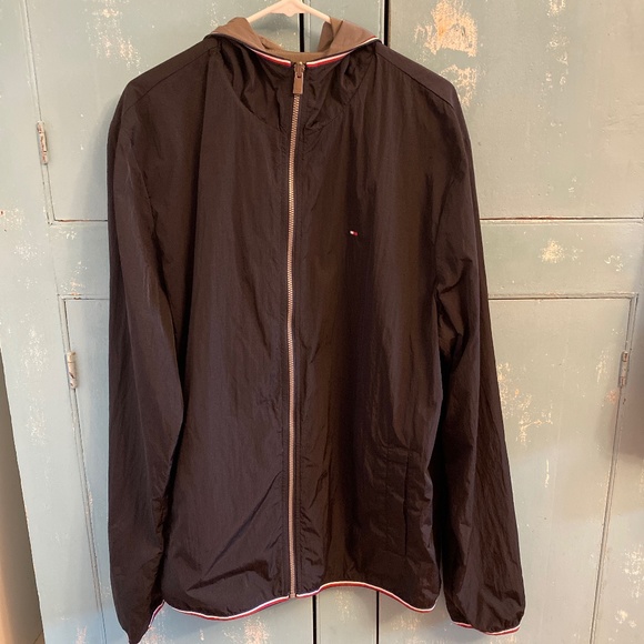 Tommy Hilfiger Other - Tommy Hilfiger Black and Gray Reversible Windbreaker
